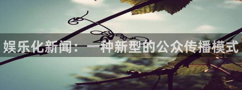万赢娱乐体育1招商：娱乐化新闻：一种新型的公众传播模式