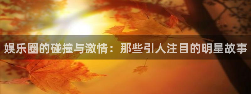 万赢娱乐电子有限公司：娱乐圈的碰撞与激情：那些引人注目的明星故事