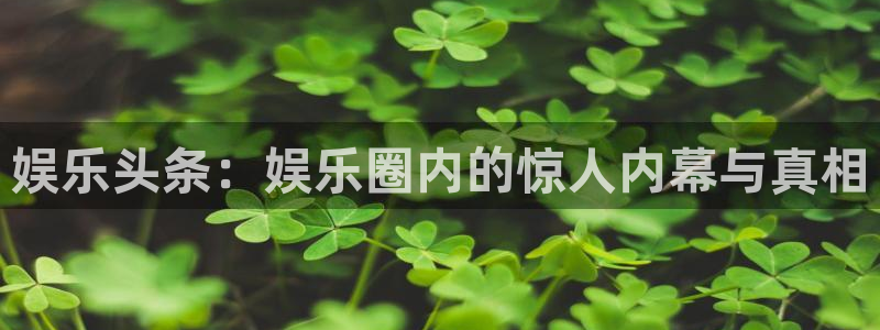 万赢娱乐体育f开户：娱乐头条：娱乐圈内的惊人内幕与真相