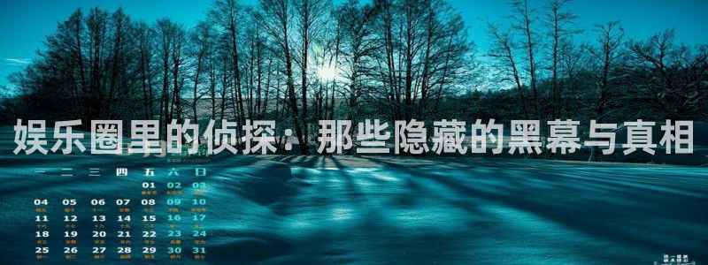万赢娱乐凯捷平台注册链接：娱乐圈里的侦探：那些隐藏的黑幕与真相
